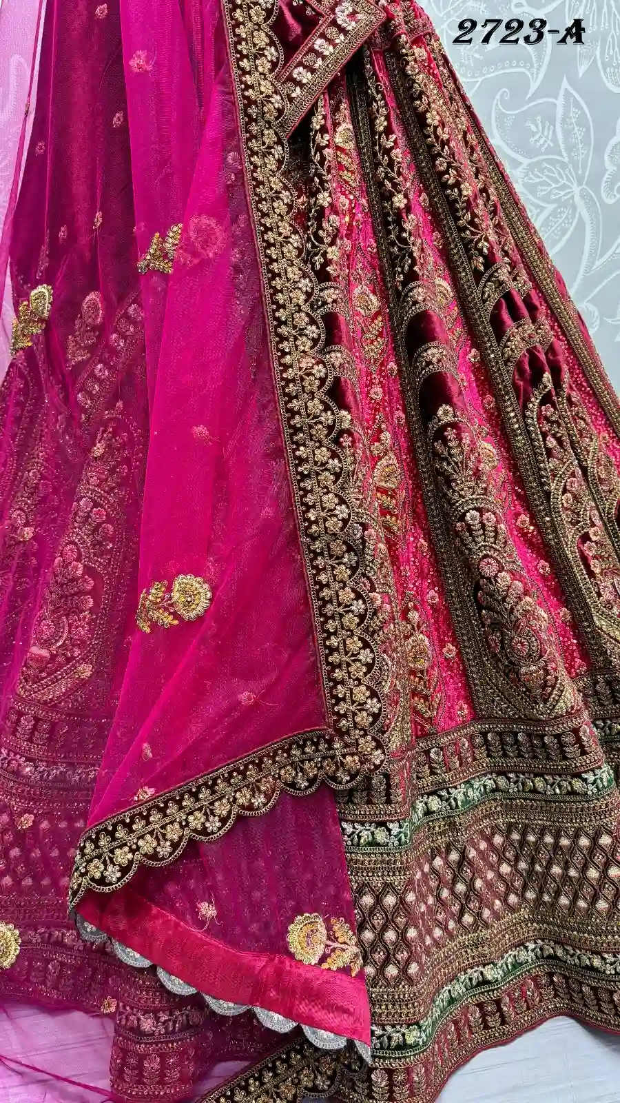 Anjani Art 2723A & 2723B Velvet Wholesale Lehenga Catalog